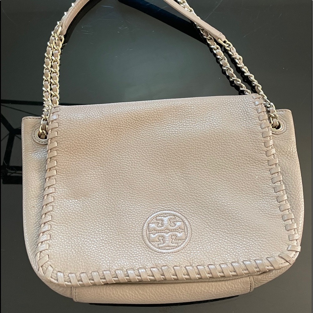 Tory Burch Messenger Pebble Leather Bag Chain